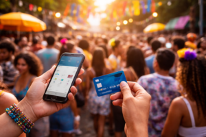 Protegendo suas finanças no feriado: dicas importantes sobre cartões e apps bancários em festas de rua